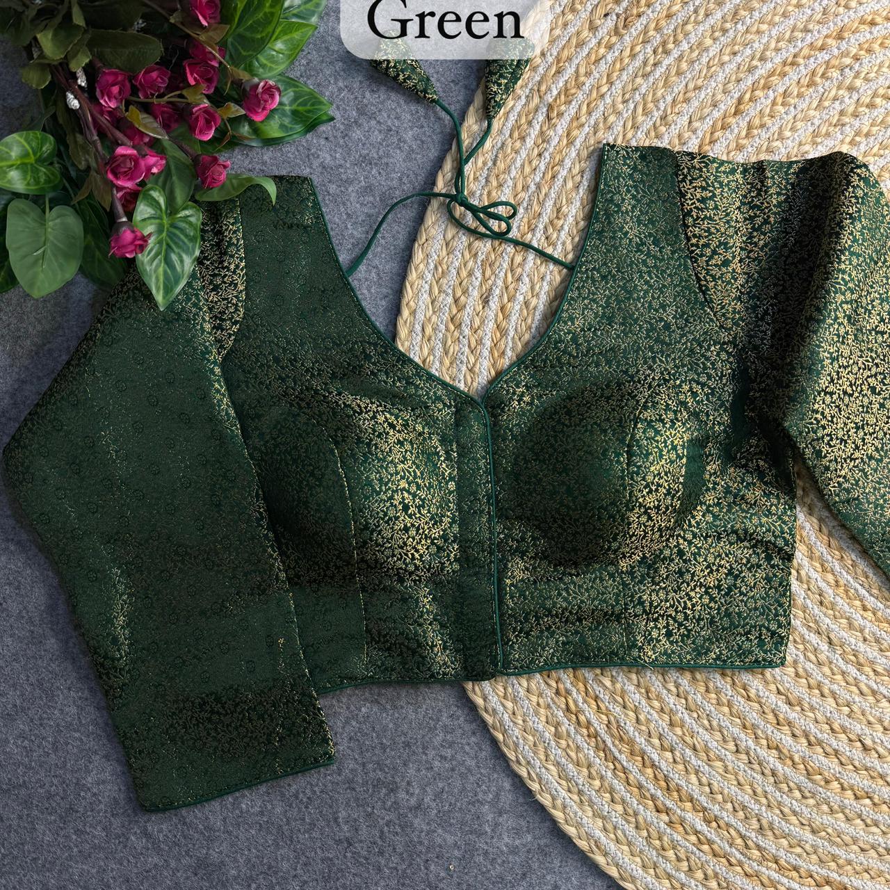 Vaidehi Banarasi V-Neck Blouse